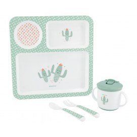 Juego de vajilla 4 uds Cactus Menta