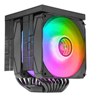 ventilador con disipador de cpu mars gaming mcpulcdpro tdp 380w doble torre lcd argb negro
