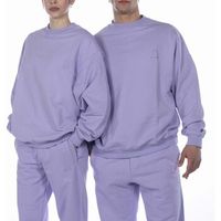 heaven door polar crewneck embroidered logo lilla para hombre