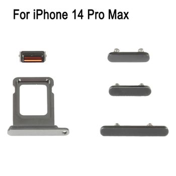 Bandeja de tarjeta SIM para iPhone 14 Pro Max, tecla de Control de volumen, botón de encendido, interruptor de silencio, juego de reemplazo de llave vibradora
