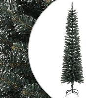 arbol navidad artificial estrecho con soporte pvc verde 210 cm vidaxl