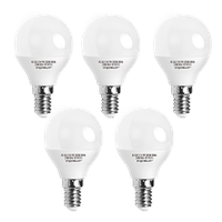 aigostar - bombilla led e14 9w equivalente a 52w luz calida 3000k 675 lumenes cri 80 ahorro de energia no regulable - 5 unidades