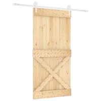 puerta corredera natural y blanco 100 x 210 cm vidaxl