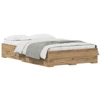 estructura de cama con cajones roble artisan 120 x 200 cm