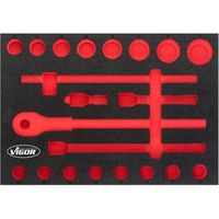 vigor v5109-l cubeta de espuma suave r vacia r563 mm x 393 mm x 35 mm