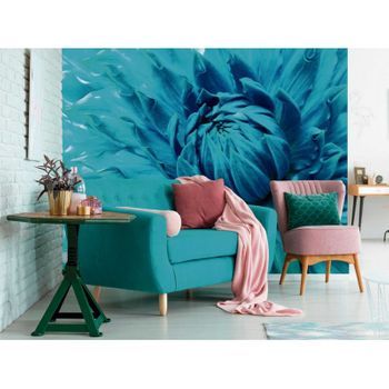 Fotomural Vinilo Flor Turquesa 500 X 300 Cm