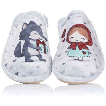 Garzon Pantuflas Zapatilla de casa - Caperucita y el lobo para mujer