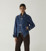 laagam para mujer m0530 cazadora faye vaquera azul m casual algodon