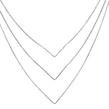 Cadena de capas de plata 925