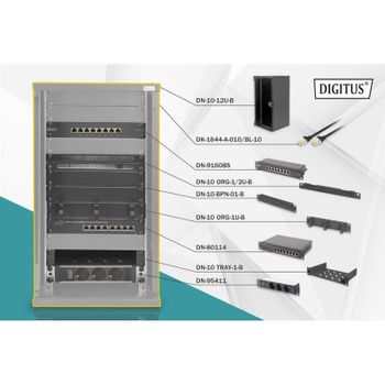 Armario Rack de Pared Digitus 12U 254 mm (10
