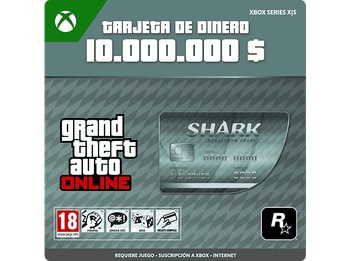 Xbox Series X S GTA Online: Tarjeta Tiburón Megalodón 10.000.000$ (Código de descarga) (*Juego base se vende por separado)