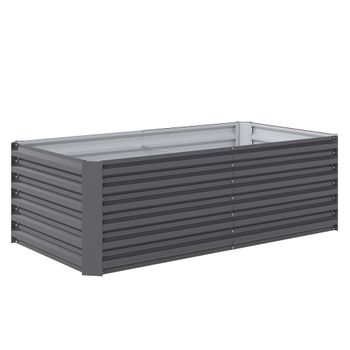 Jardinera exterior 180x90x57.5 cm gris oscuro