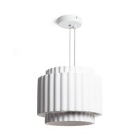 lampara colgante yeso double colum blanco
