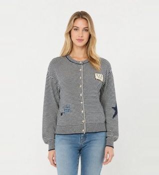 Weekend Max Mara para mujer. 2625346041650 Chaqueta Teiera marino (M), Azul, Casual, Algodón, Manga larga