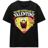 spongebob squarepants camiseta krabby patties are my valentine para mujer