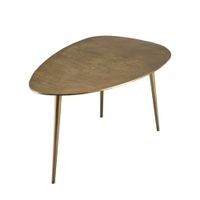 mesa de centro de aluminio dorado de 85 cm