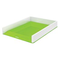 leitz 5361 wow bandeja para cartas bicolor verdeblanco