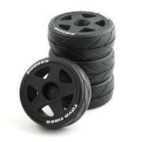 4pcs neumaticos de rally y drift en ruedas de carretera de 12 mm hex para coches rc modelo 110 hpi kyosho tamiya tt02