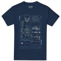 disney camiseta manga larga droids para hombre