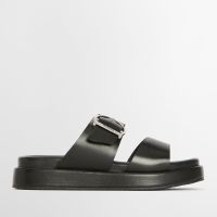 barbour adele leather sandals - uk 4 - black