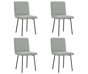 Vidaxl sillas de comedor 4 unidades terciopelo gris claro
