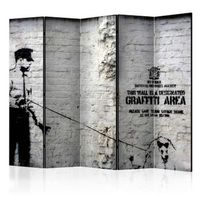 biombo - banksy - graffiti area ii 225x172 cm
