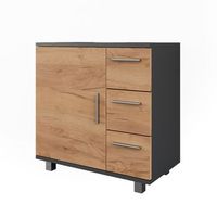 mueble bajo lavabo ilias 60 x 608 cm con puerta y 3 cajones vicco