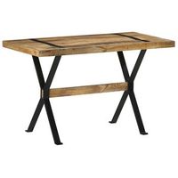 mesa de comedor madera de mango rugosa 120x60x76 cm vidaxl