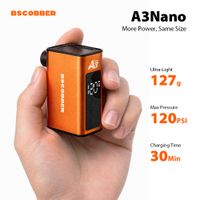 bscobber a3nano mini compresor de aire electrico portatil para bicicleta manometro inalambrico bomba de aire para valvulas schrader y presta accesorios para bicicleta