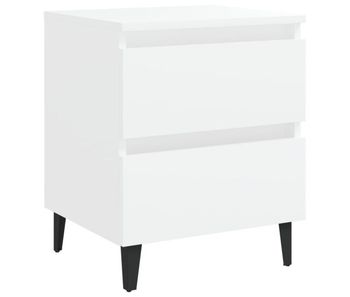 Vidaxl mesita de noche blanco madera contrachapada 40x35x50 cm