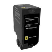 compatible yellow lexmark 74c2hy0 high capacity toner cartridge