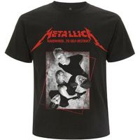 metallica tops y camisetas hardwired band concrete para mujer