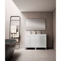 mueble stephanie 120 cm 4p blanco brillo pack mueble  lavabo