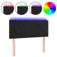 cabecero accesorio para dormir dormitorio mueble led 100 x 5 x 7888 cm tela terciopelo negro tdl0200751