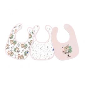 Set de 3 baberos de algodón Savanna Rosa