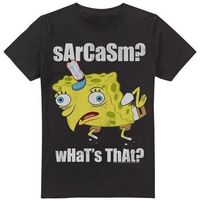 spongebob squarepants camiseta sarcasm meme para hombre