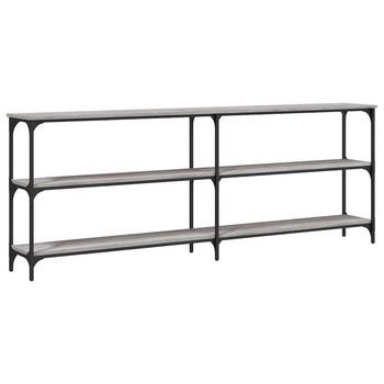 Mesa Consola Madera De Ingeniería Gris Sonoma 200x29x75 Cm Vidaxl
