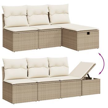 Conjunto De Mobiliario De Terraza (incluye Cojines, Juego De 8 Piezas)