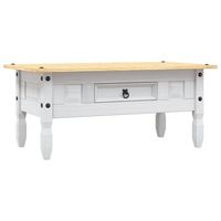 mesa de centro con cajon diseno rustico clasico 100 x 55 x 44 cm madera maciza de pino blanco dec039907