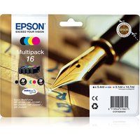 epson pen  crossword t1626 cyan magenta yellow  black ink cartridges - multipack cyan