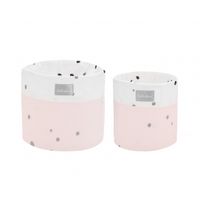 cesta de guarderia set de 2 uds - 22cm y 18cm bear with me rosa