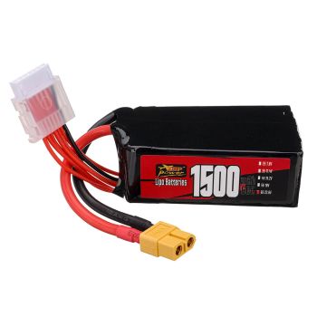 Batería LiPo ZOP Power 6S 22.8V 1500mAh 60C 34.2Wh con conector XT60 para Drone RC