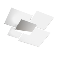 lampara de techo moderna 108890-bi cristal blanco 4 luces e27
