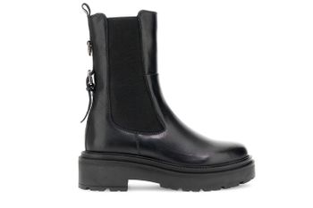 botines de piel con elástico black