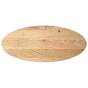 Tablero De Mesa Ovalado Madera Maciza De Roble 140x60x4 Cm Vidaxl