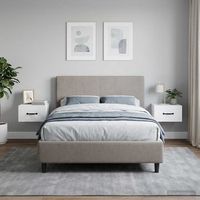 mesitas de noche de pared - mueble dormitorio - madera de ingenieria 345x33x20cm