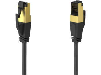Cable de red - Hama 00200694, CAT 8, 40 Gbit/s, S/FTP, Libre halógenos, 5m, Negro
