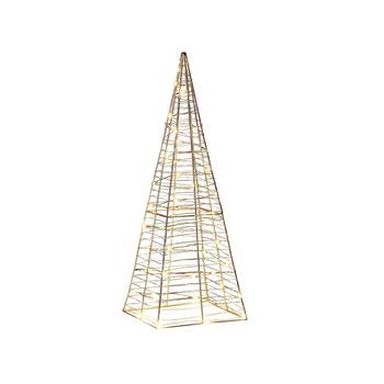 Decoración Figura De Navidad Led Metal Plateado Árbol De Temporada Exteriores Puksala