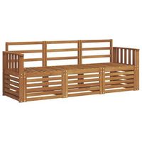 juegos de sofas 3 piezas  mueble de jardin natural madera de acacia solida
