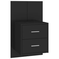 mesita de noche 325x485x80 cm madera - negro